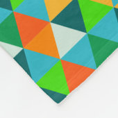 PixDezines geometrisch bos groen/oranje/blauwgroen Fleece Deken (Hoek)