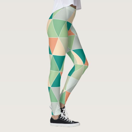 PixDezines Geometrisch/Driehoeken/Neon Kleuren Leggings (Rechts)