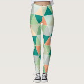 PixDezines Geometrisch/Driehoeken/Neon Kleuren Leggings (Voorkant)