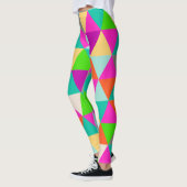 PixDezines Geometrisch/Driehoeken/Neon Kleuren Leggings (Links)