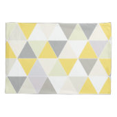 PixDezines geometrisch geel + grijs Kussensloop (Achterkant-Links)