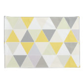PixDezines geometrisch geel + grijs Kussensloop (Achterkant-Rechts)