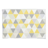 PixDezines geometrisch geel + grijs Kussensloop (Voorkant-Links)