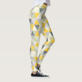 PixDezines geometrisch/geel/grijs Leggings (Rechts)