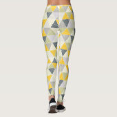 PixDezines geometrisch/geel/grijs Leggings (Achterkant)
