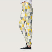 PixDezines geometrisch/geel/grijs Leggings (Links)