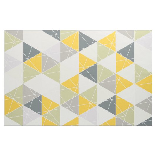 PixDezines geometrisch/geel/grijs Stof (Yard (91,4 cm))