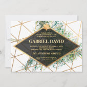 PixDezines Geometrische Driehoeken Bar Mitzvah Kaart (Achterkant)