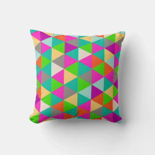 PixDezines geometrische/neon kleuren Kussen
