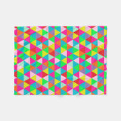 PixDezines geometrische/neonkleuren/ Fleece Deken (Voorkant (Horizontaal))