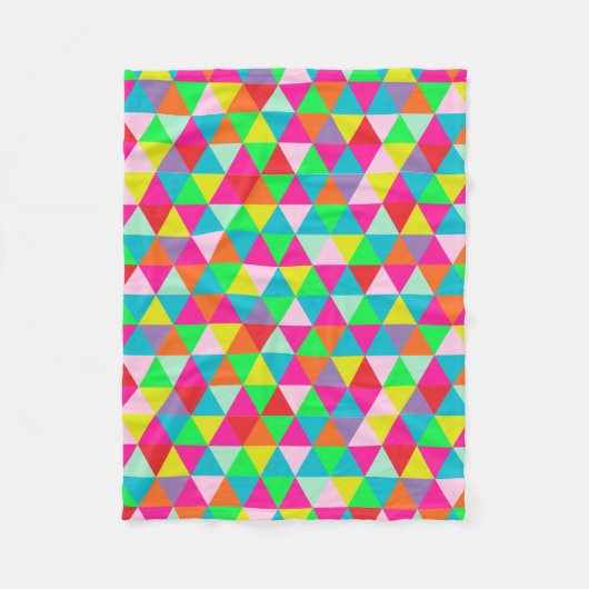 PixDezines geometrische/neonkleuren/ Fleece Deken (Voorkant)