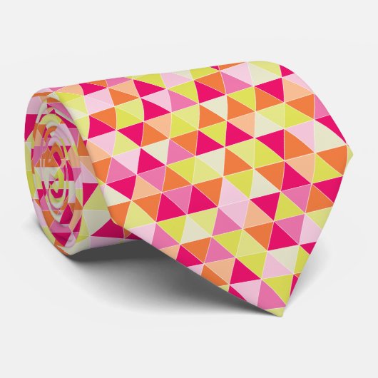 PixDezines geometrische/verstelbare driehoeken Stropdas (Opgerold)