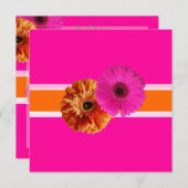 PixDezines Gerber, orage+passion roze/diy kleuren Kaart (Voorkant / Achterkant)