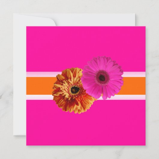 PixDezines Gerber, orage+passion roze/diy kleuren Kaart (Voorkant)