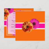 PixDezines Gerbera, orage+passion roze/diy kleuren Kaart (Voorkant / Achterkant)