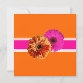 PixDezines Gerbera, orage+passion roze/diy kleuren Kaart (Voorkant)