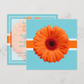 PixDezines Gerbera, oranje/diy achtergrondkleuren Kaart (Voorkant / Achterkant)