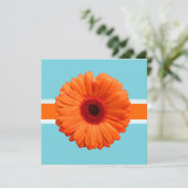 PixDezines Gerbera, oranje/diy achtergrondkleuren Kaart (Staand voorkant)