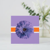 PixDezines Gerbera, paarse/dij achtergrondkleuren Kaart (Staand voorkant)