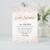 PixDezines gestrooid Confetti Baby Sprinkle! Kaart (Staand voorkant)