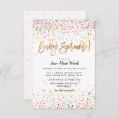 PixDezines gestrooid Confetti Baby Sprinkle! Kaart (Voorkant / Achterkant)