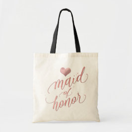 PixDezines getuige/vals roze goud schrift Tote Bag