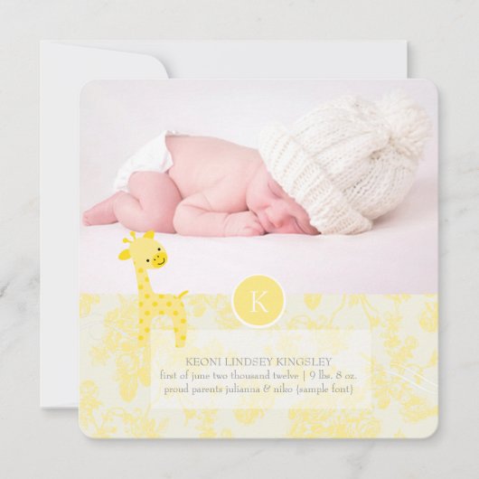 PixDezines giraffe+toile Aankondiging (Voorkant)