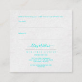 PixDezines Glam Deel de Liefde Platinum+Aqua Vierkante Visitekaartje (Achterkant)