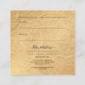 PixDezines Glam Delen De Liefde Faux Gold Vierkante Visitekaartje (Achterkant)