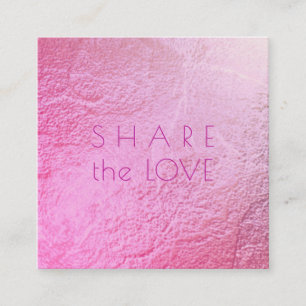 PixDezines Glam Delen De Liefde Iridescent Ombre Vierkante Visitekaartje