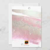 PixDezines Glam geborsteld Roze+Platinum Bat Mitzv Kaart (Achterkant)