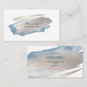 PixDezines Glam Platinum+Ocean Blue Visitekaartje (Voorkant / Achterkant)