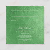 PixDezines Glam Share the Love Emerald Green Vierkante Visitekaartje (Achterkant)