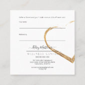 PixDezines Glam Share the Love Faux Gold Vierkante Visitekaartje (Achterkant)