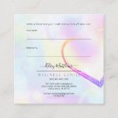 PixDezines Glam Share the Love Faux Holographic Vierkante Visitekaartje (Achterkant)