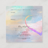 PixDezines Glam Share the Love Faux Metallic Vierkante Visitekaartje (Achterkant)