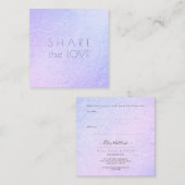 PixDezines Glam Share the Love Iridescent Violet Vierkante Visitekaartje (Voorkant / Achterkant)