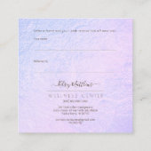 PixDezines Glam Share the Love Iridescent Violet Vierkante Visitekaartje (Achterkant)