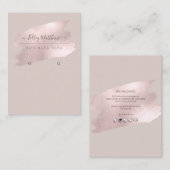 PixDezines Glinsterende Blush Roze Geborsteld Oorb Visitekaartje (Voorkant / Achterkant)