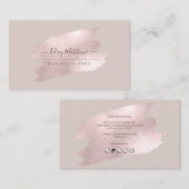 PixDezines Glinsterende Blush Roze H2 Penseelstree Visitekaartje (Voorkant / Achterkant)
