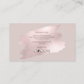 PixDezines Glinsterende Blush Roze H2 Penseelstree Visitekaartje (Achterkant)