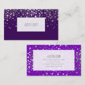 PixDezines glinsterende nepsilverspikkels Visitekaartje (Voorkant / Achterkant)