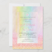 PixDezines Glitter Cotton Snoep Bat Mitzvah Kaart (Voorkant)