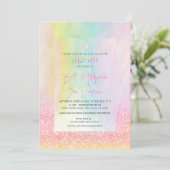 PixDezines Glitter Cotton Snoep Bat Mitzvah Kaart (Staand voorkant)