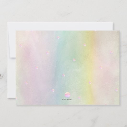 PixDezines Glitter Cotton Snoep Bat Mitzvah Kaart (Achterkant)