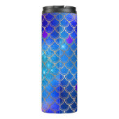 PixDezines Glitter Zeemeermin Schalen, Aquatic Blu Thermosbeker (Achterkant)