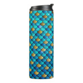 PixDezines Glitter Zeemeermin Schalen, Aquatic Blu Thermosbeker (Gedraaid links)