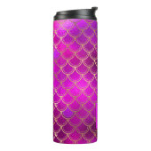 PixDezines Glitter Zeemeermin Schalen, Levendige F Thermosbeker (Gedraaid links)