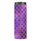 PixDezines Glitter Zeemeermin Schalen, Plum Violet Thermosbeker (Achterkant)