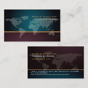 PixDezines Going Global, wereldkaart Visitekaartje